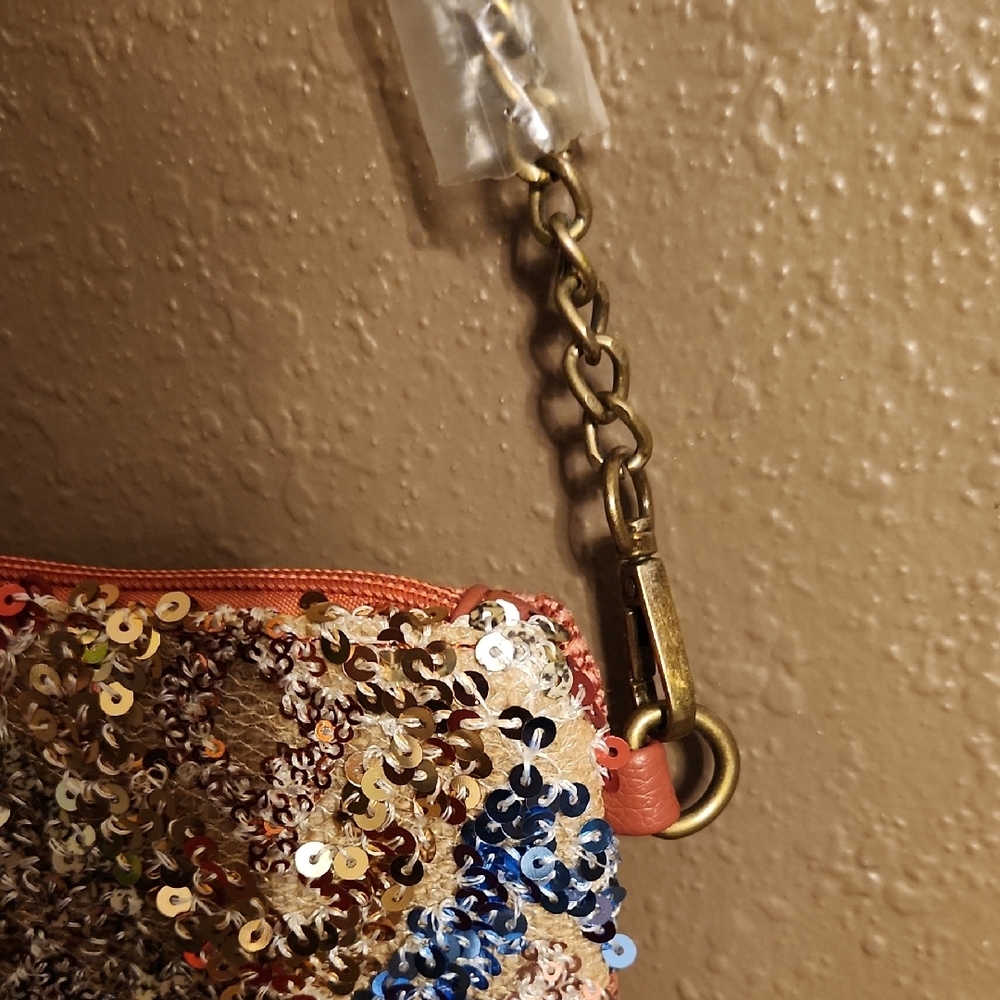 Glamorous Sequin Patterned Clutch, NWT - Picture 4 of 7